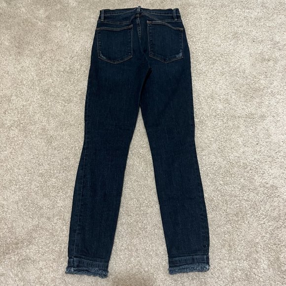 Frame Denim Jeans Size 25 Le High Skinny Montclair Distressed Hi Rise Dark Wash - Picture 2 of 11